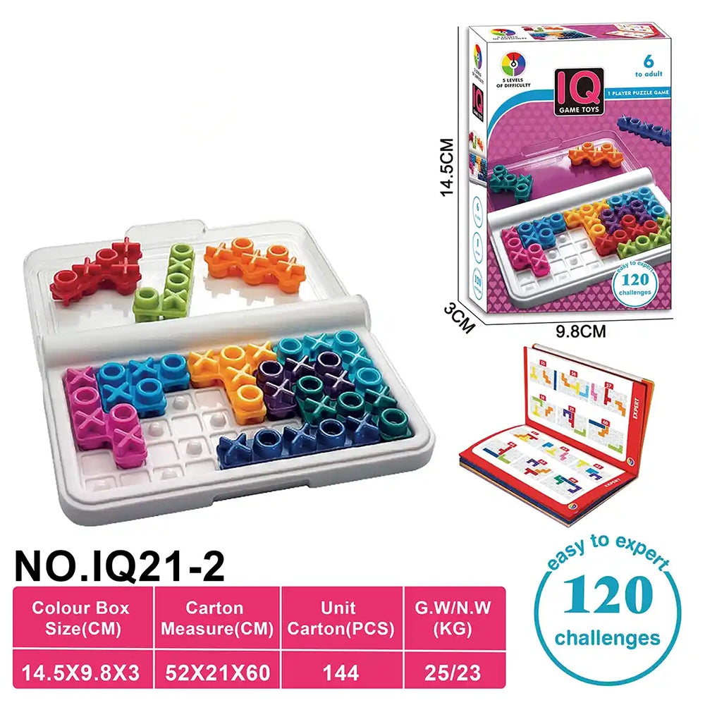 IQ MIND PATTERN XO FAMILY GAME - 120 CHALLENGES