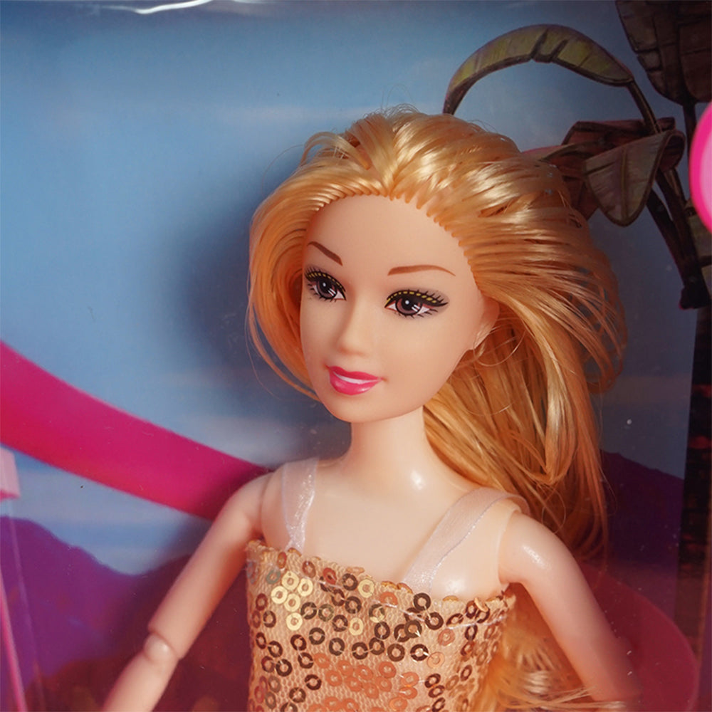 BARBIE IN GOLD DISCO PARTY DRESS