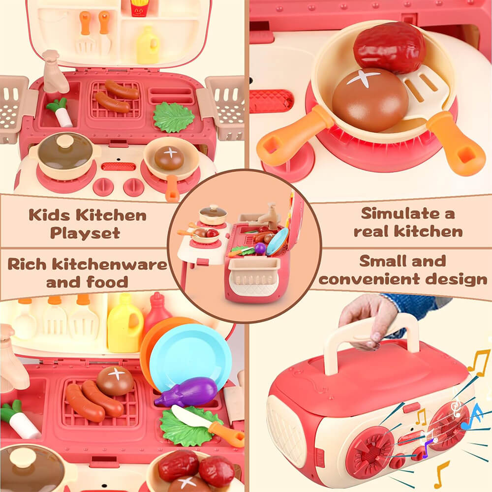 29 PCS 2 IN 1 STEREO KITCHEN PLAY SET FOR KIDS