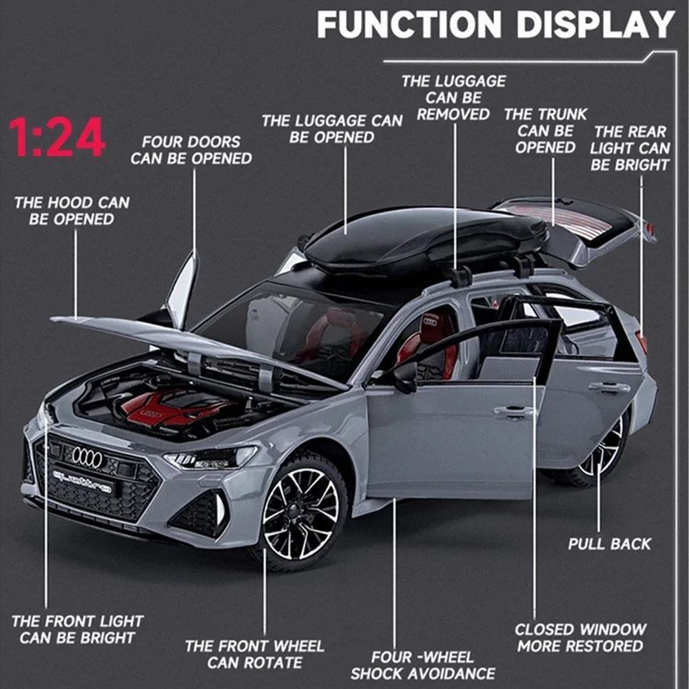 1:24 AUDI RS6 ALLOY DIECAST MODEL