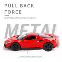 Thumbnail for 1:36 PULL BACK FERRARI 458 DIECAST METAL ALLOY CAR