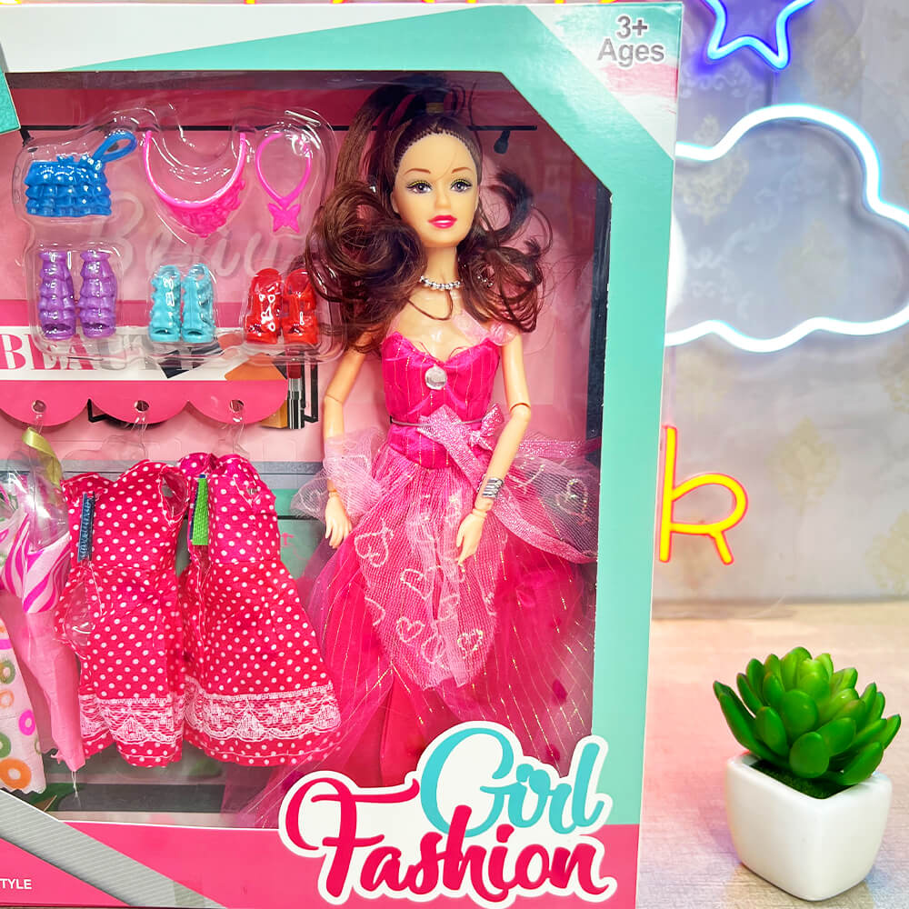 GIRLS BARBIE FASHION BEAUTY SET