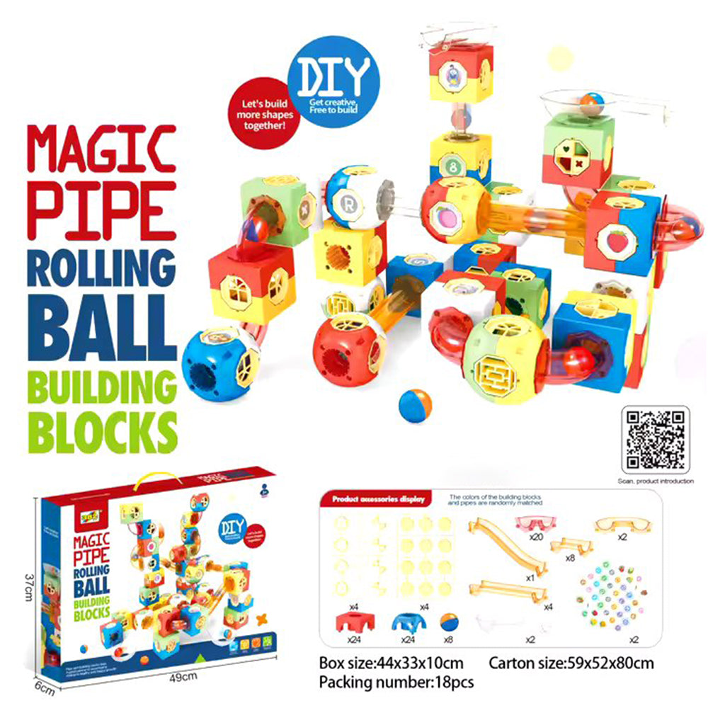 MAGIC PIPE ROLLING BALL BUILDING BLOCK