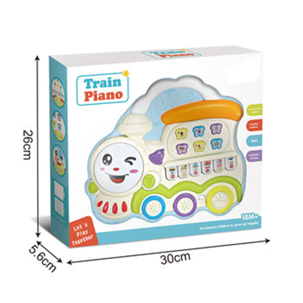 CARTOON TRAIN PIANO BABY MUSICAL TOY