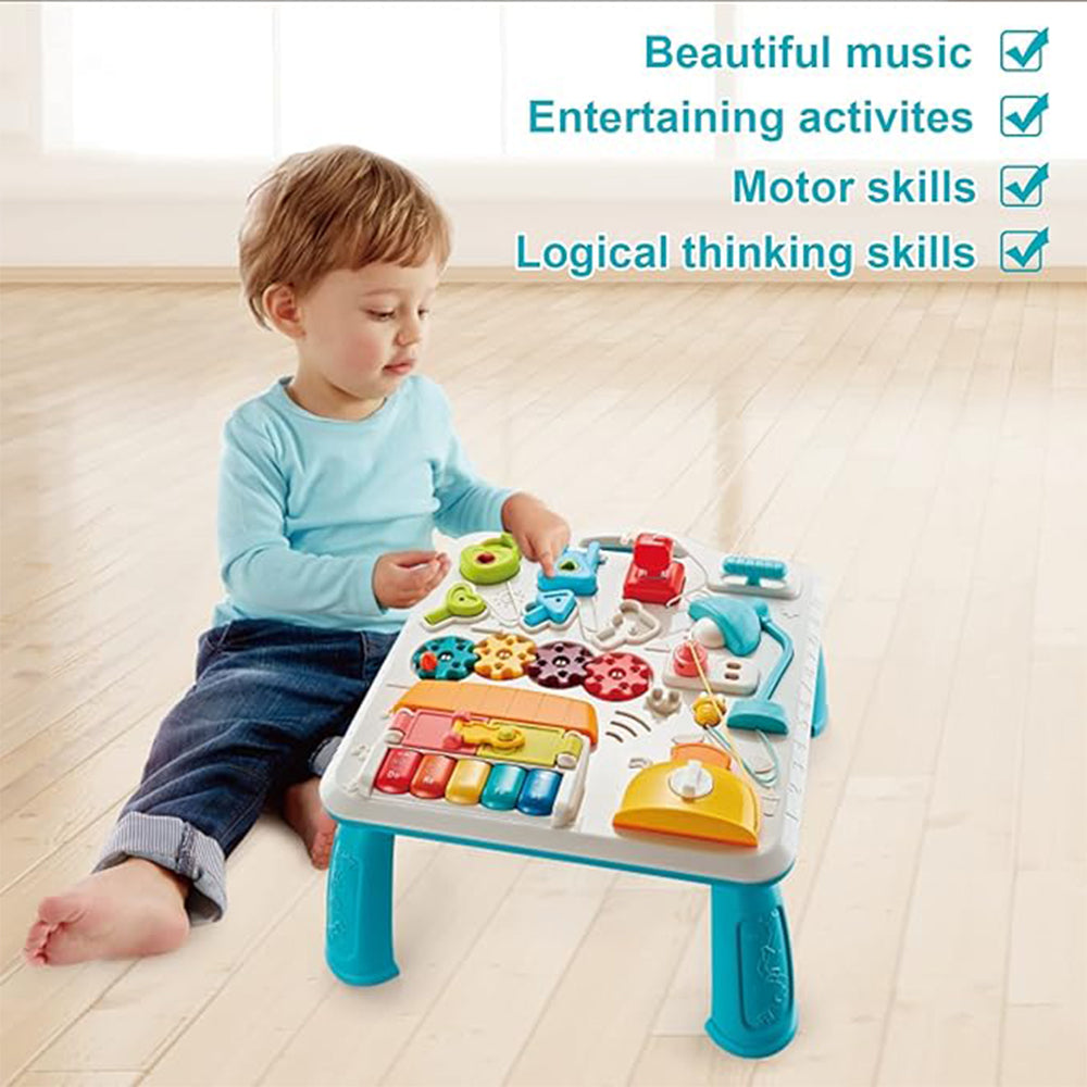 BUSY BOARD ACTIVITY TABLE WITH LIGHTS AND MELODIES