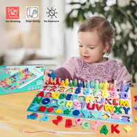 Thumbnail for 6 IN 1 COUNTING MATH LEARNING TOY WITH MAGNET FISHING GAME