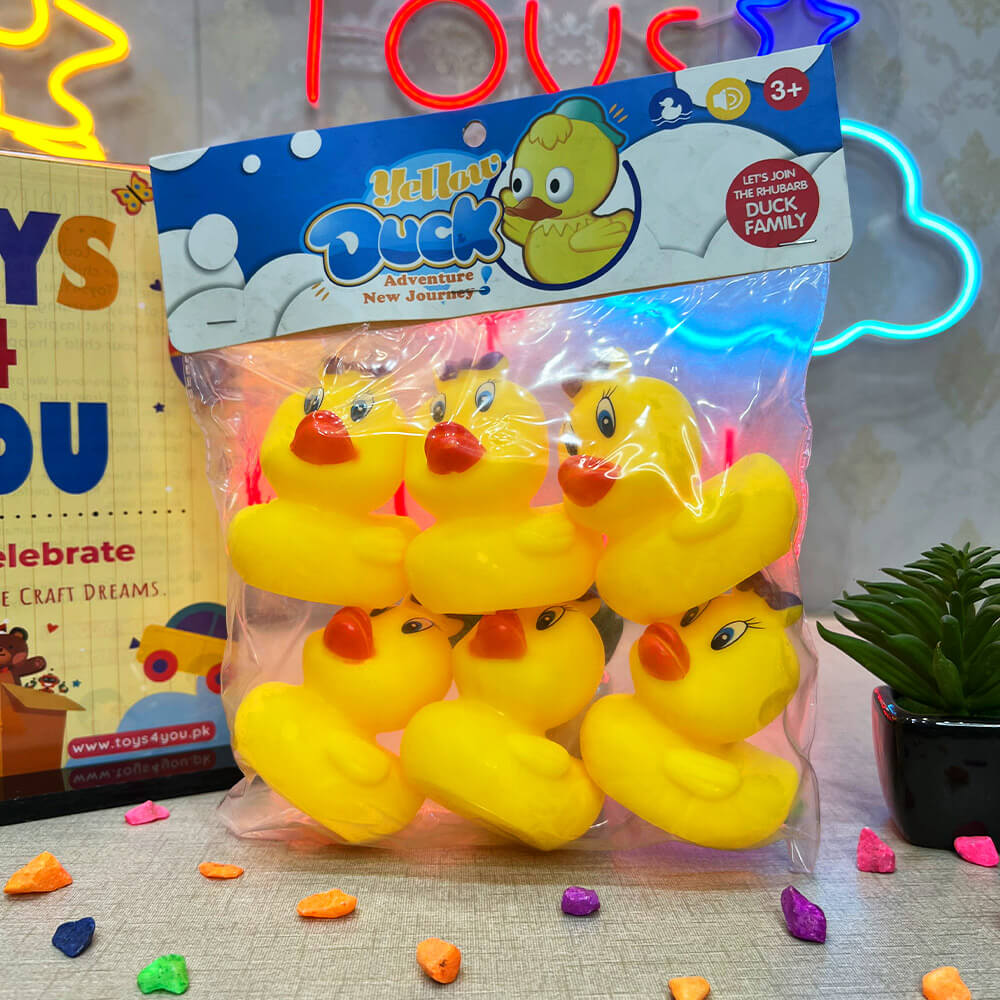 6 PCS - SOFT BABY BATHING DUCK & CHU CHU