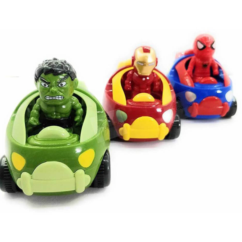 IRONMAN SPIDERMAN & HULK MOVING HEAD FRICTION CAR