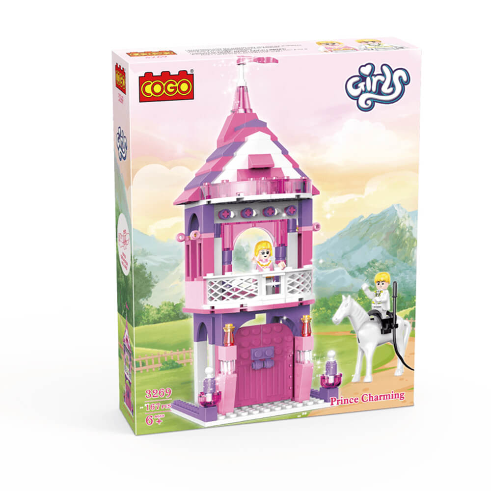 COLORFUL COGO BUILDING PRINCE & PRINCESS CASTLE