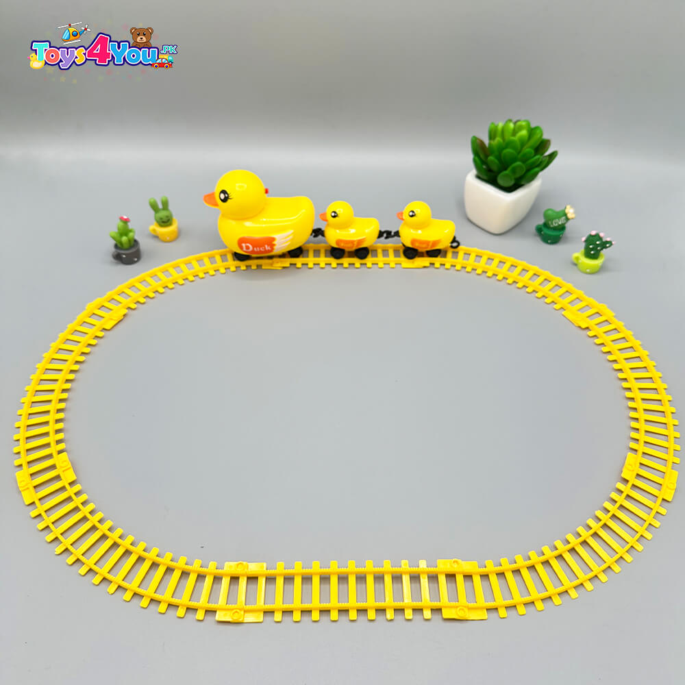 YELLOW DUCK ELECTRIC RAIL TOY FOR KIDS