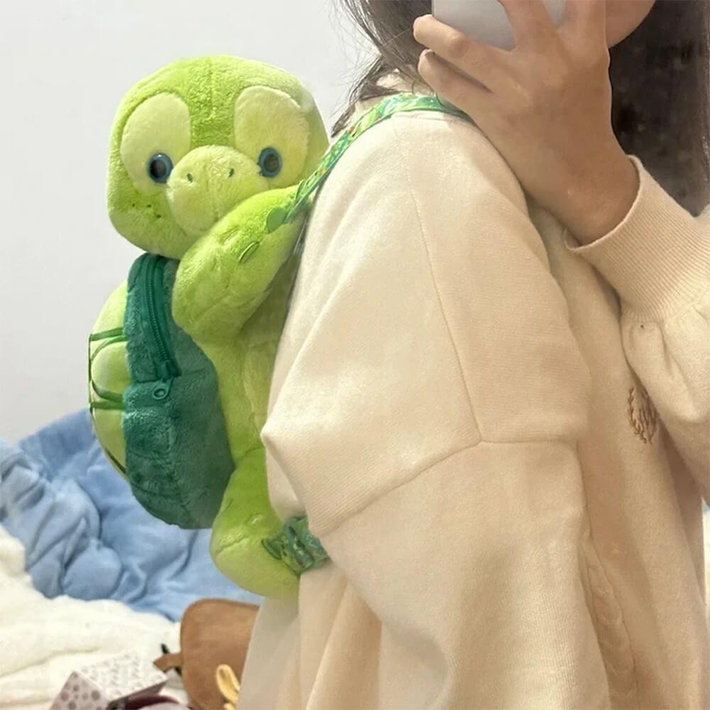 PLUSH LITTLE TURTLE BACKPACK - 30CM