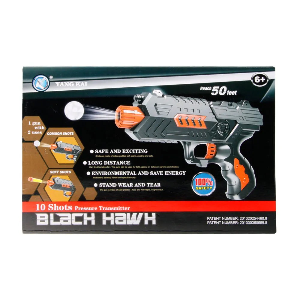 BLACK HAWK SOFT PEARLS & 10 SHOTS PRESSURE TRANSMITTER GUN