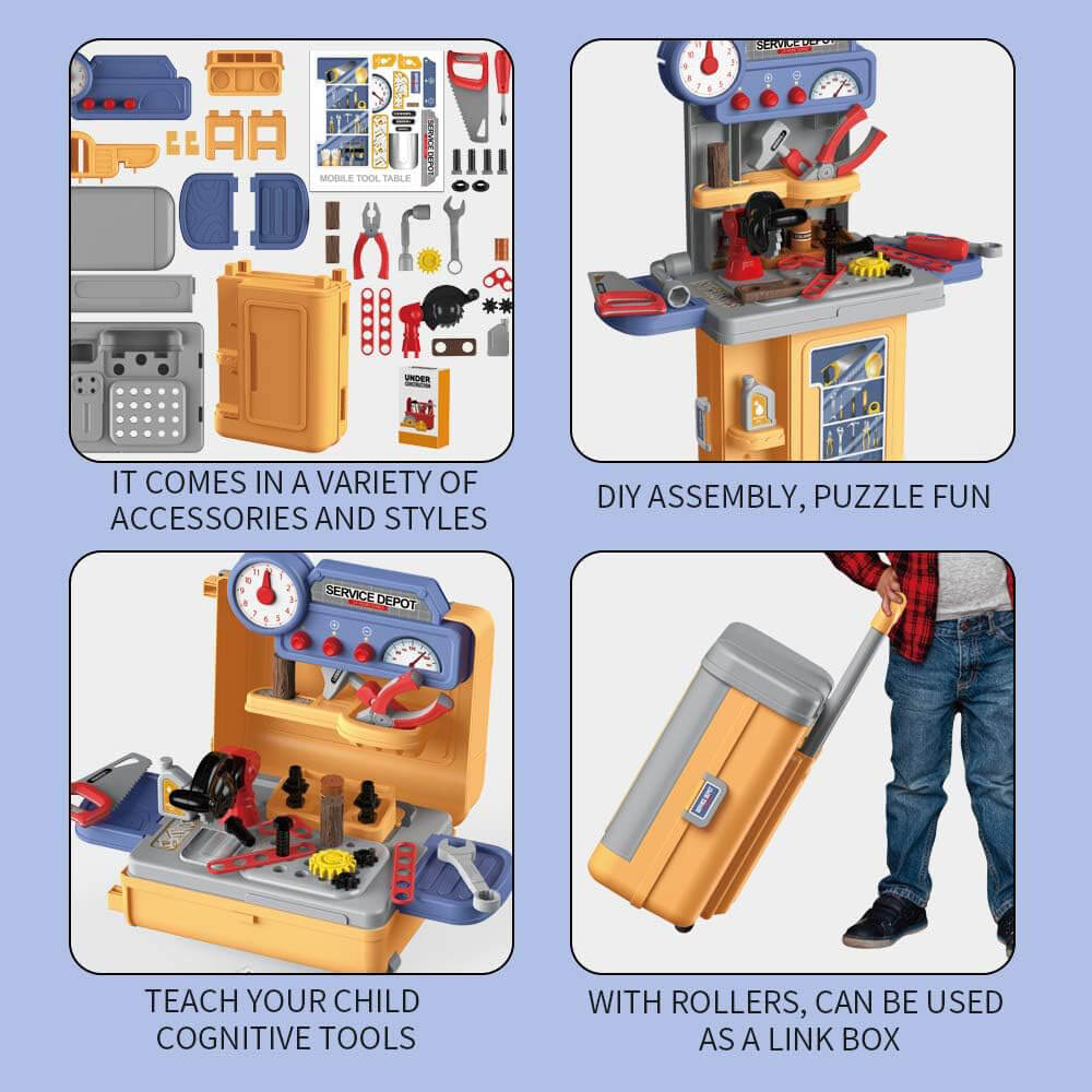 4 IN 1 CARPENTER ENGINEER ROLE-PLAY SUITCASE