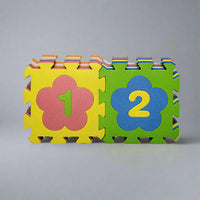 Thumbnail for MULTICOLOR FLOWER SHAPED NUMERICAL PUZZLE PLAY MAT - 12 PCS