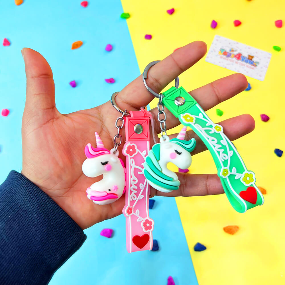 PREMIUM UNICORN RUBBER KEYCHAIN