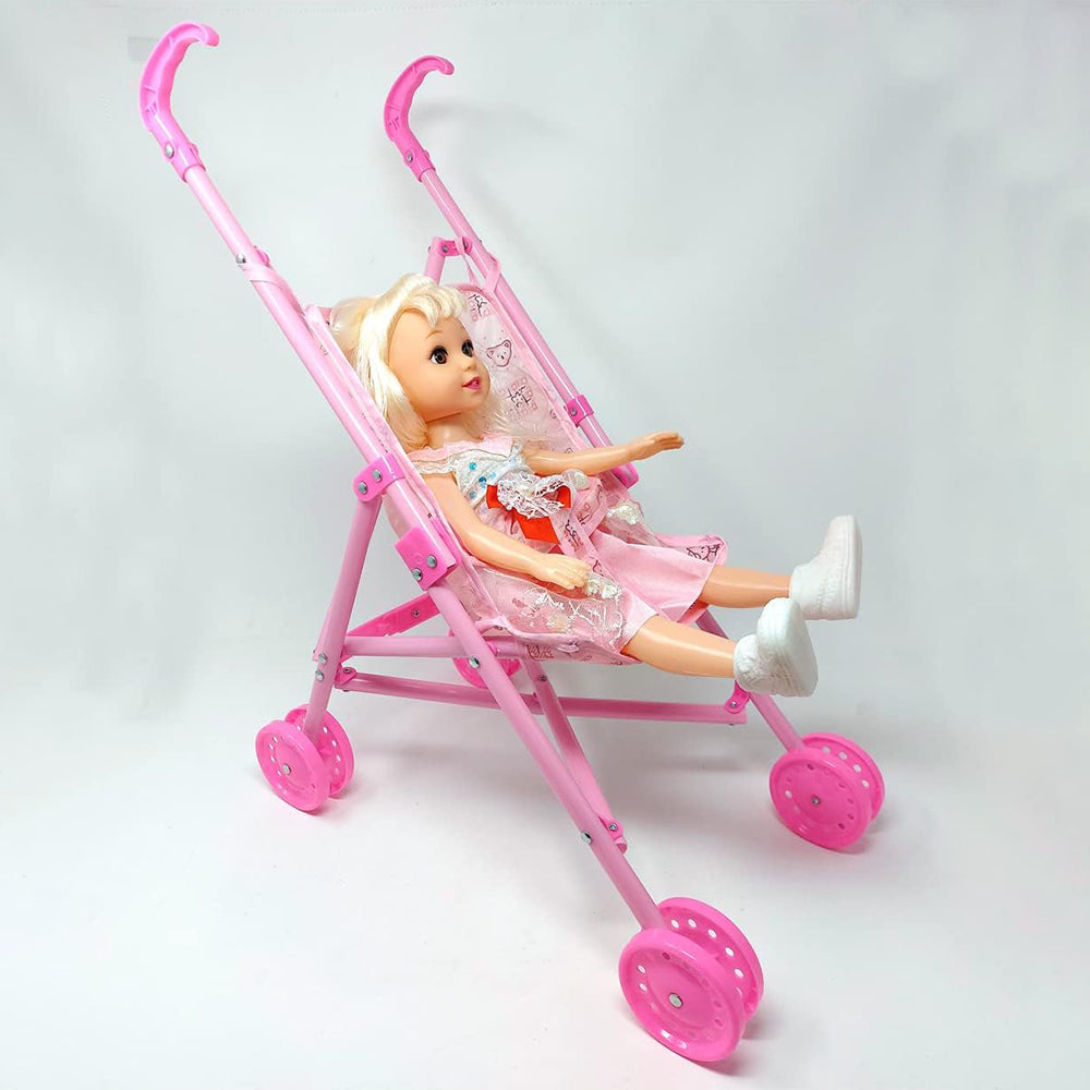 PREMIUM DOLL'S PRAM WITH DOLL