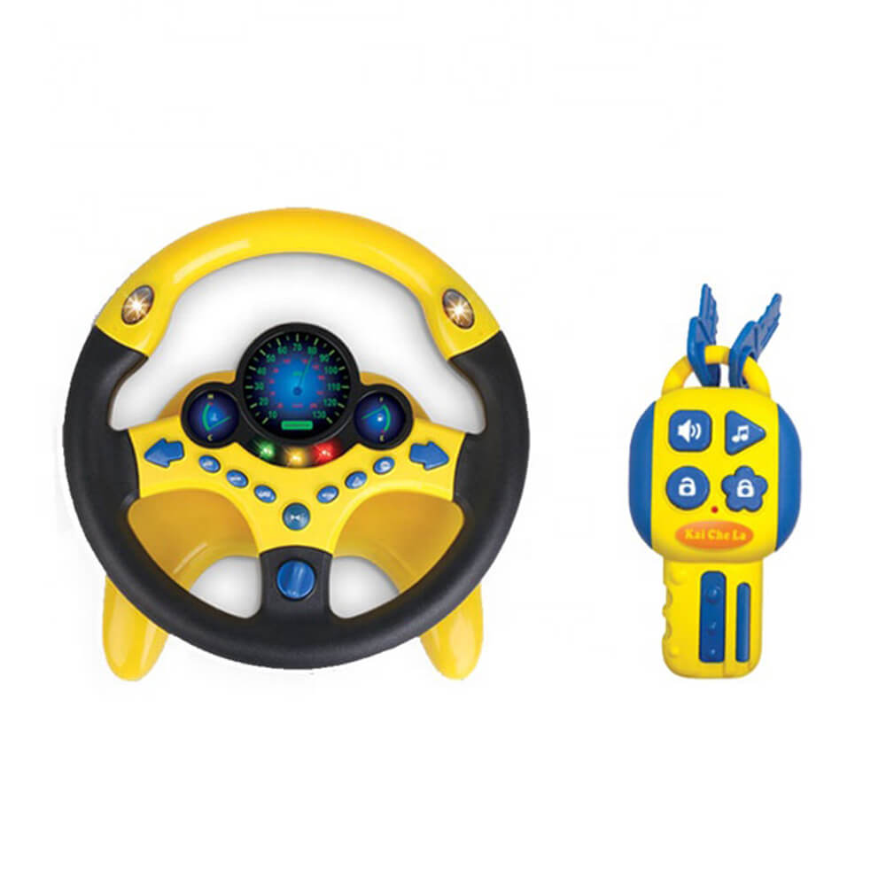 SIMULATED DRIVING STEERING WHEEL TOY WITH MUSICAL KEY