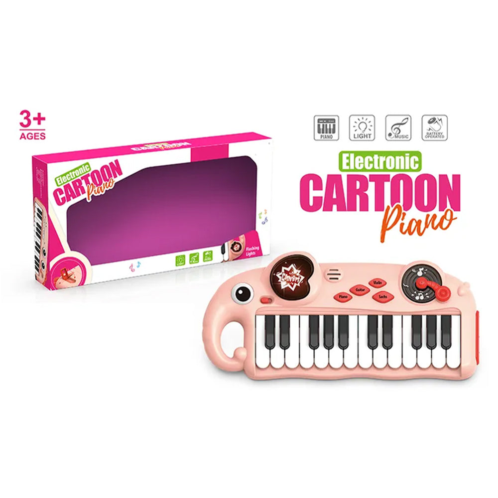 ELECTRONIC CARTOON ANIMAL ELEPHANTS PIANO TOY