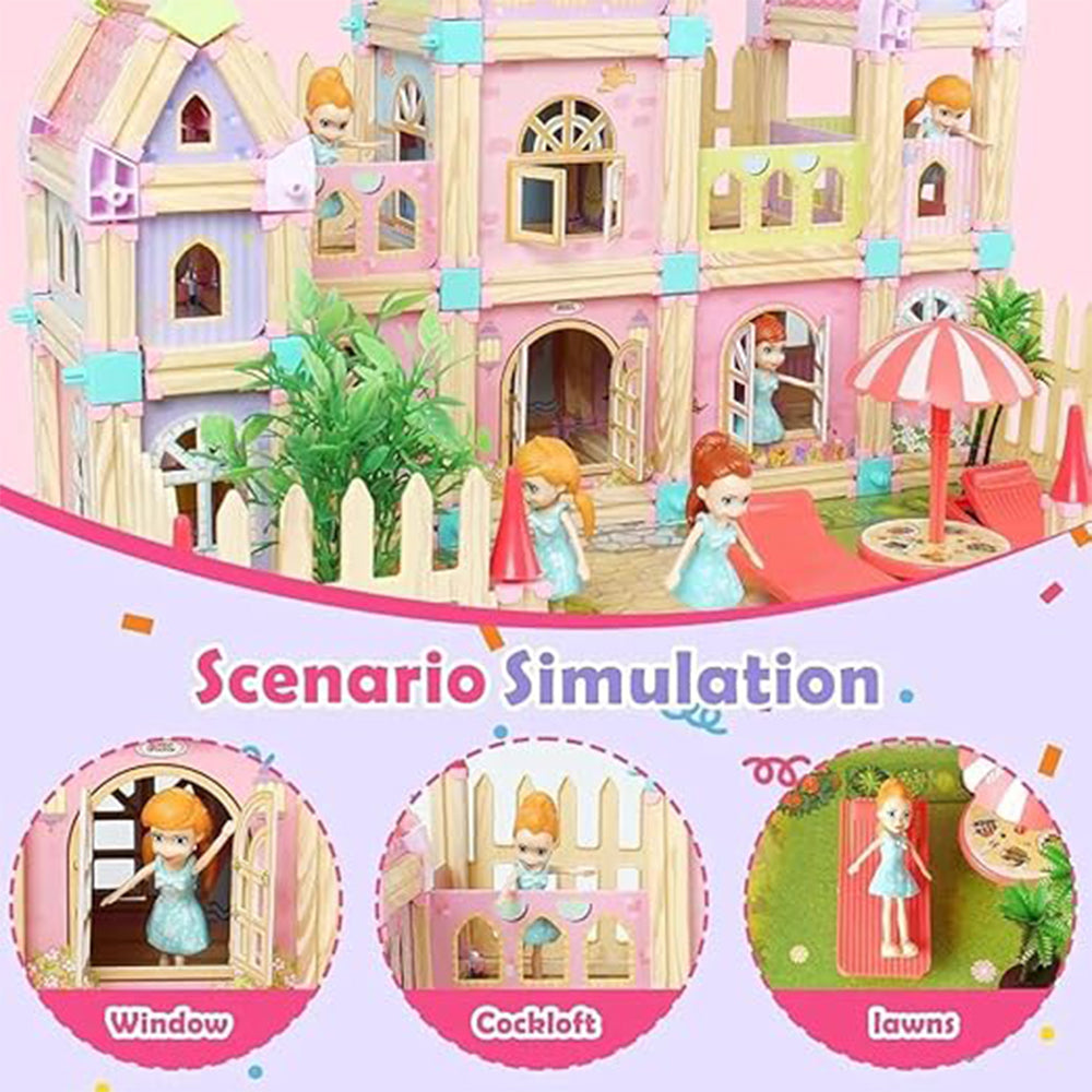 COLORFUL CREATIVE PRINCESS CASTLE SET