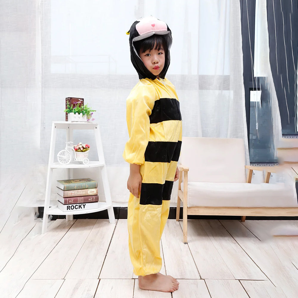 KIDS SMALL BEES COSTUME WITH JUMP SUIT & HEADSET