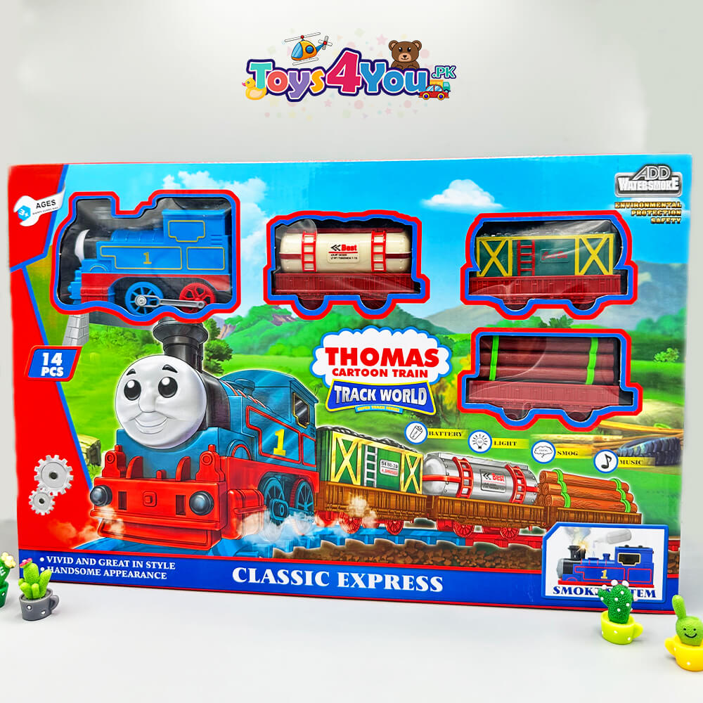 THOMAS & FRIENDS CARTOON TRAIN WORLD SET - 14 PCS