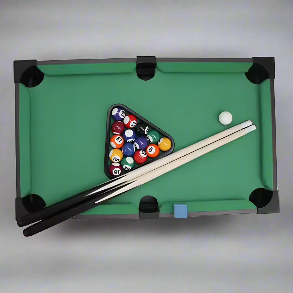 TABLETOP POOL MINI POOL TABLE WOOD BILLIARD SET