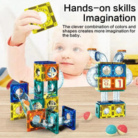 Thumbnail for 3D COLOURFUL MAGNETIC FERRIS WHEEL BUILDING BLOCK - 71PCS