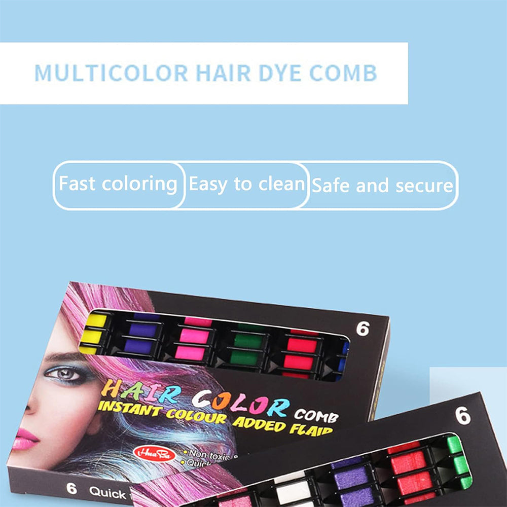 INSTANT BLENDABLE HAIR COLOR COMB - 6 PCS