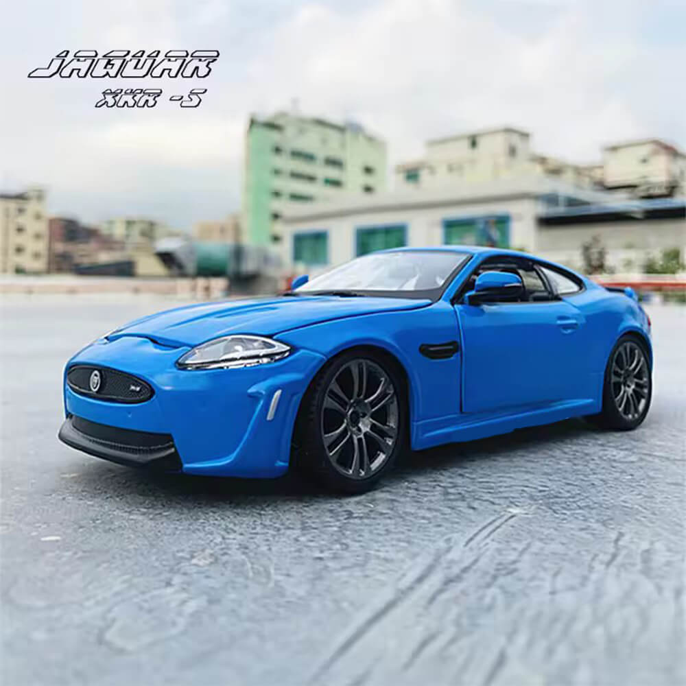 BBURAGO 1:24 JAGUAR XKR-S BLUE ROADSTER ALLOY DIECAST MODEL