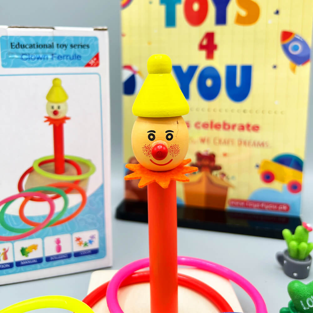 CLOWN FERRULE WOODEN EDUCATIONAL TOY