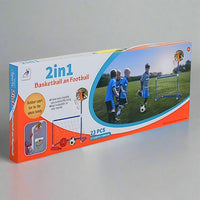 Thumbnail for 2 IN 1 FOOTBALL GOAL WITH BASKETBALL HOOP