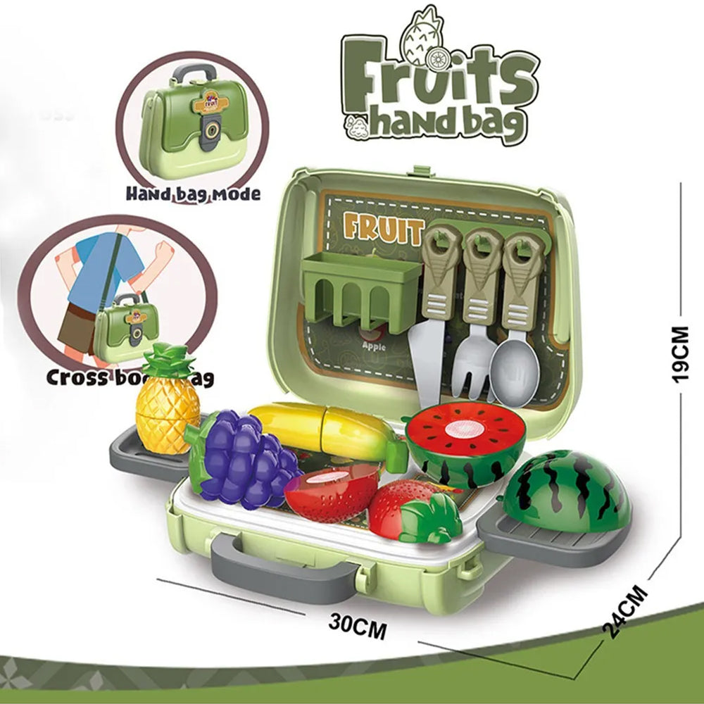 FRUIT & VEGETABLES PORTABLE SUIT CASE PLAY SET