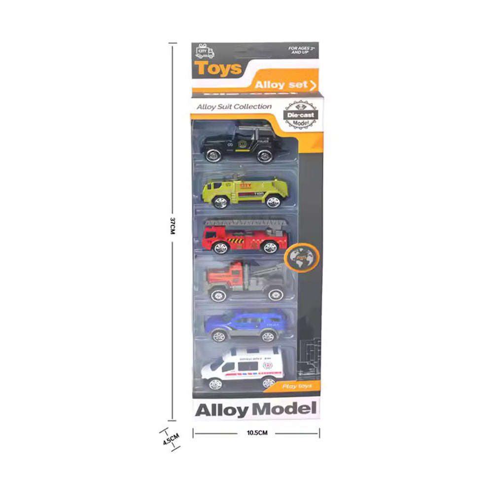 MINI ALLOY TEAM CAR SET - 6 PCS