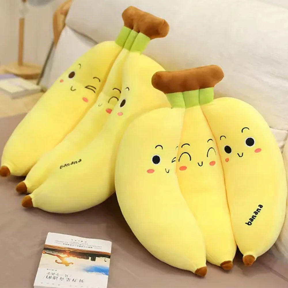 CUTE PLUSH BUNCH OF BANNANA PILLOW - 25CM