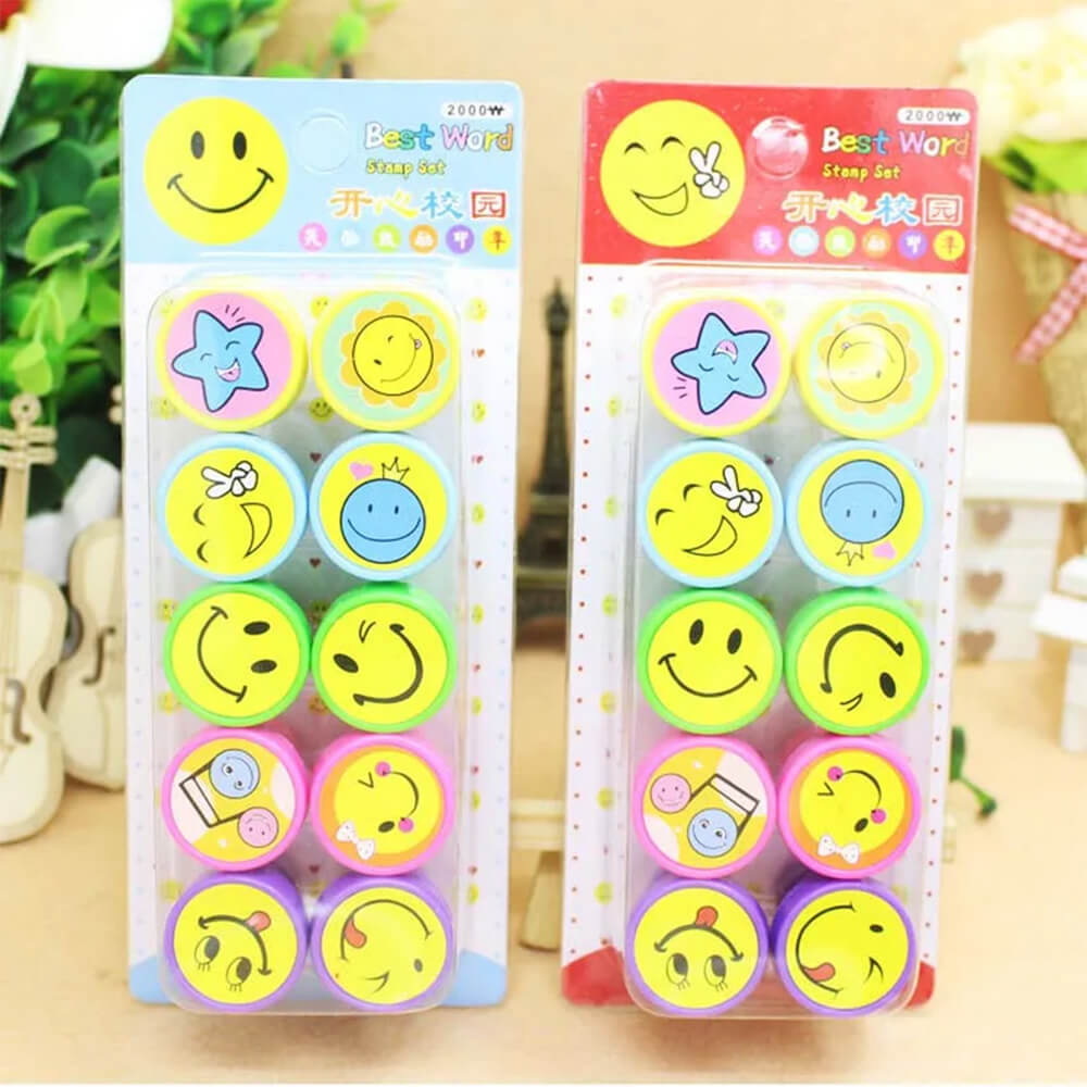 SMILY & EMOJI STAMP FOR KIDS - 10 PCS