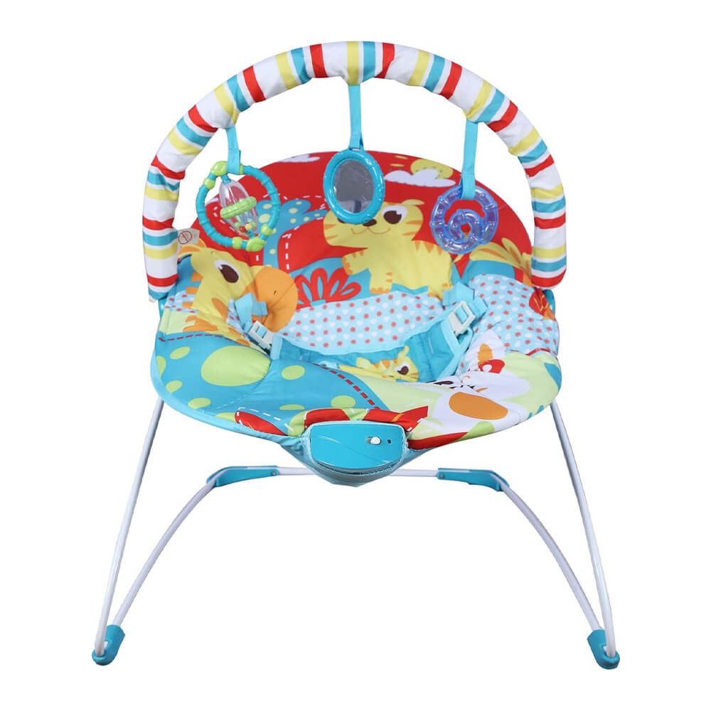 MASTELA BABY BOUNCER WITH ATTAHCED TOYS - MULTI COLOR