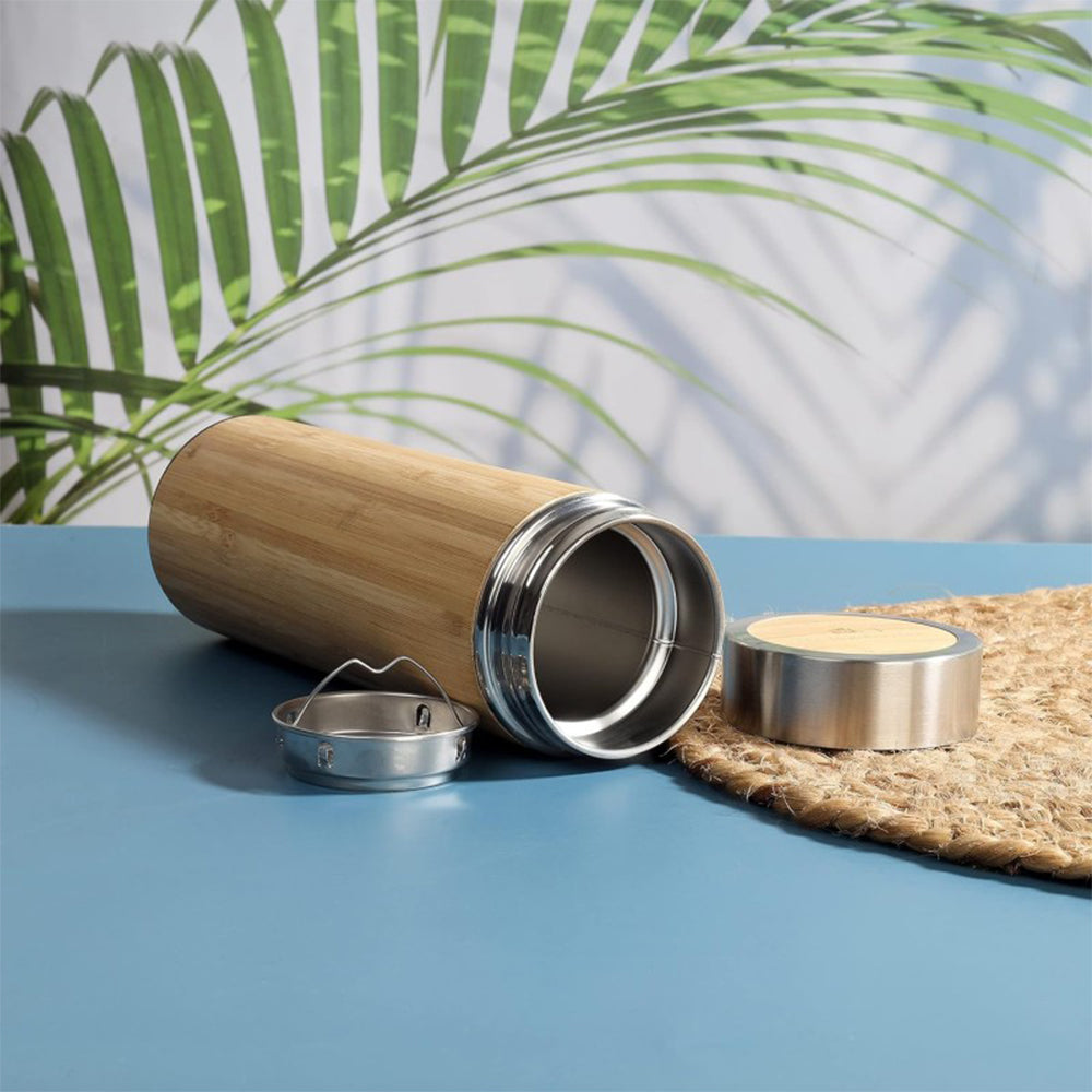 WOODEN TEMBOO VACUUM WATER BOTTLE