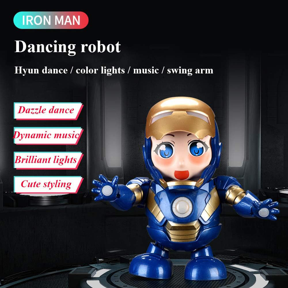 IRON MAN DANCING ROBOT WITH LIGHT & MUSIC TOY FOR KIDS