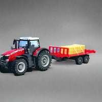 Thumbnail for BBURAGO MASSEY FERGUSSON TRACTOR WITH BALE TRAILER - 10CM