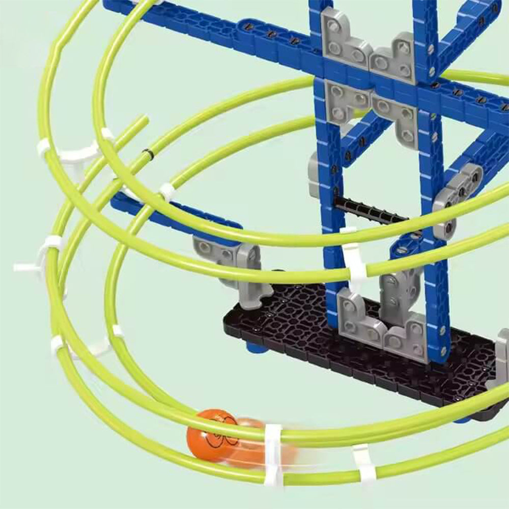 DIY SPACE RAIL ASSEMBLE SLOT PLAY BALL SLIDING RACING MARBLE TRACK