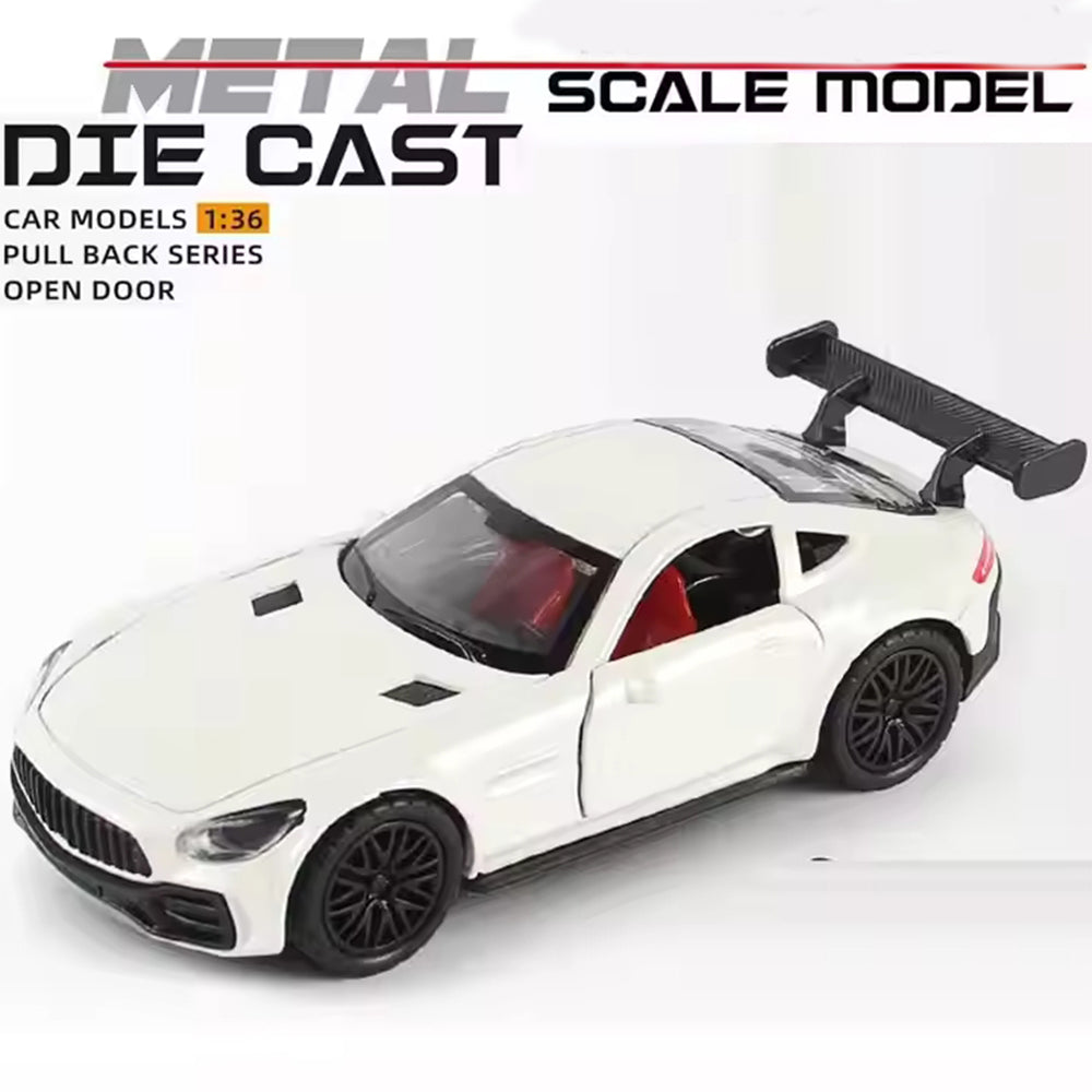 1:36 PULL BACK MERCEDES AMG GT BRABUS DIECAST METAL ALLOY CAR