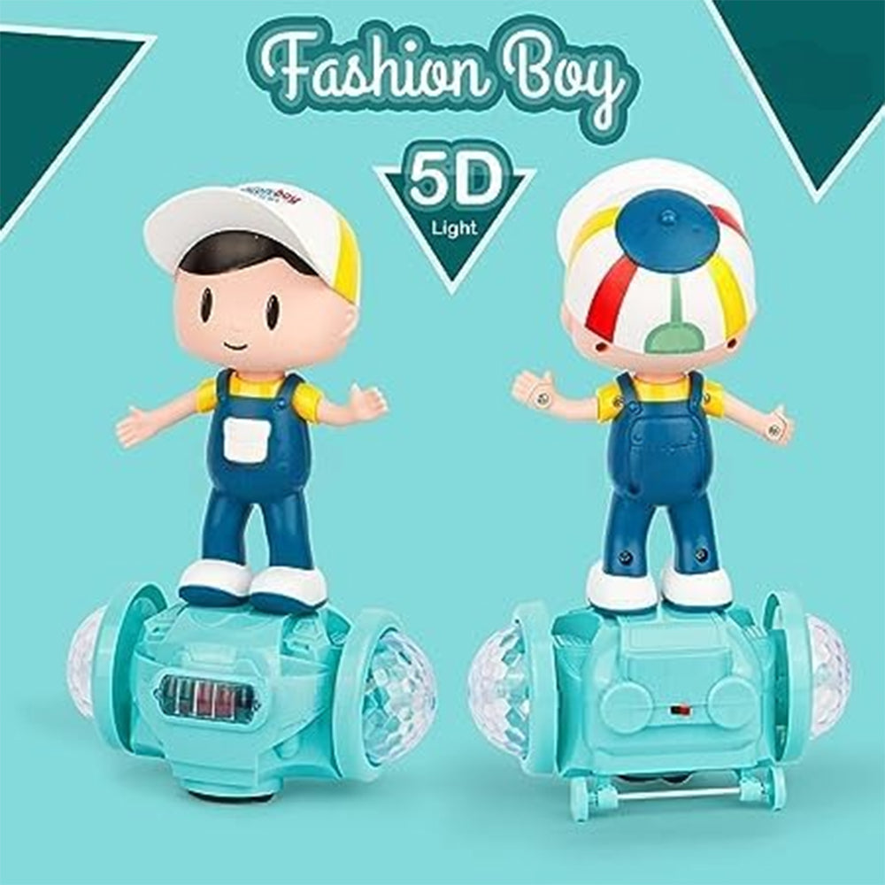 360 DEGREE ROTATING MUSICAL DANCING FASHION BOY WITH 5D LIGHT