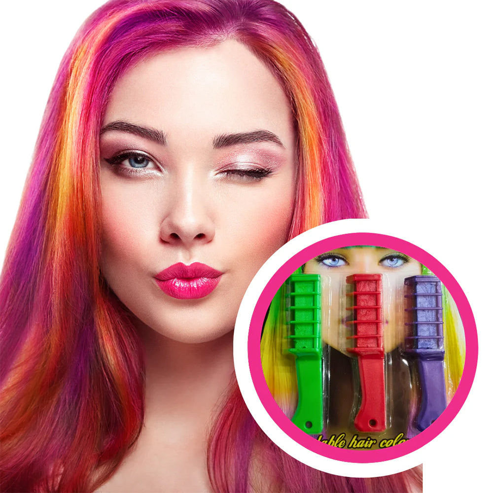 INSTANT BLENDABLE HAIR COLOR COMB - 3 PCS