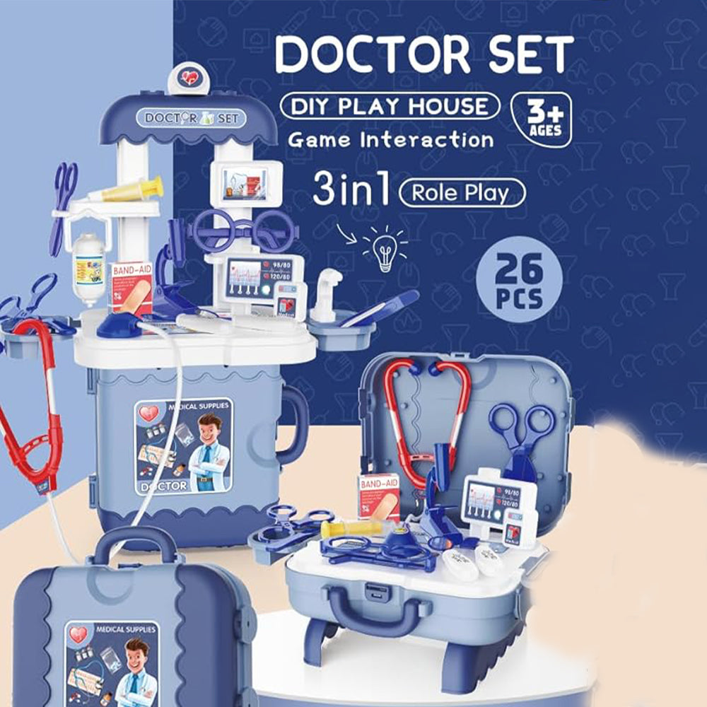 3 IN 1 DIY DOCTOR PLAY SET - 26 PCS