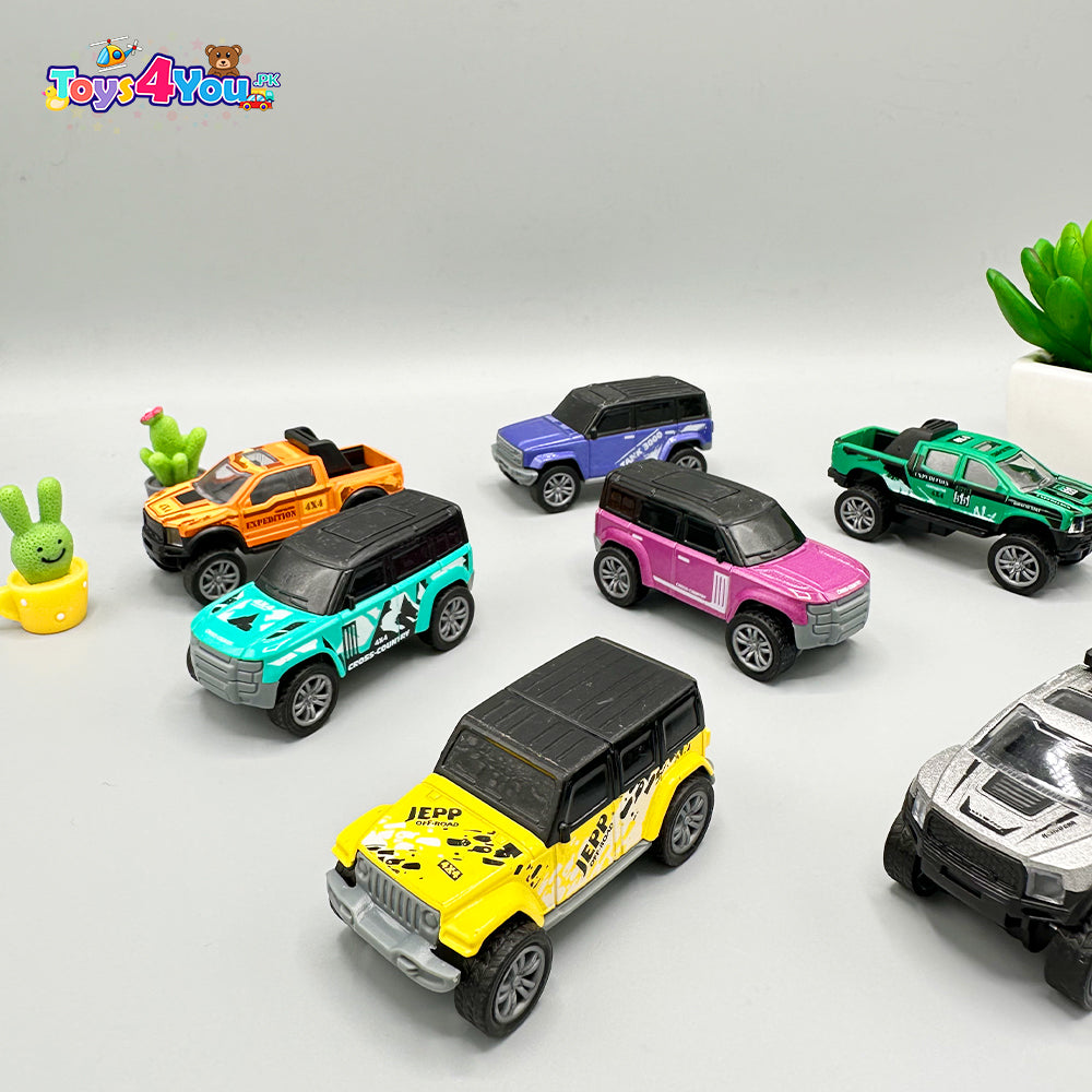 COOL OFF-ROAD ALLOY CAR - 8 PCS