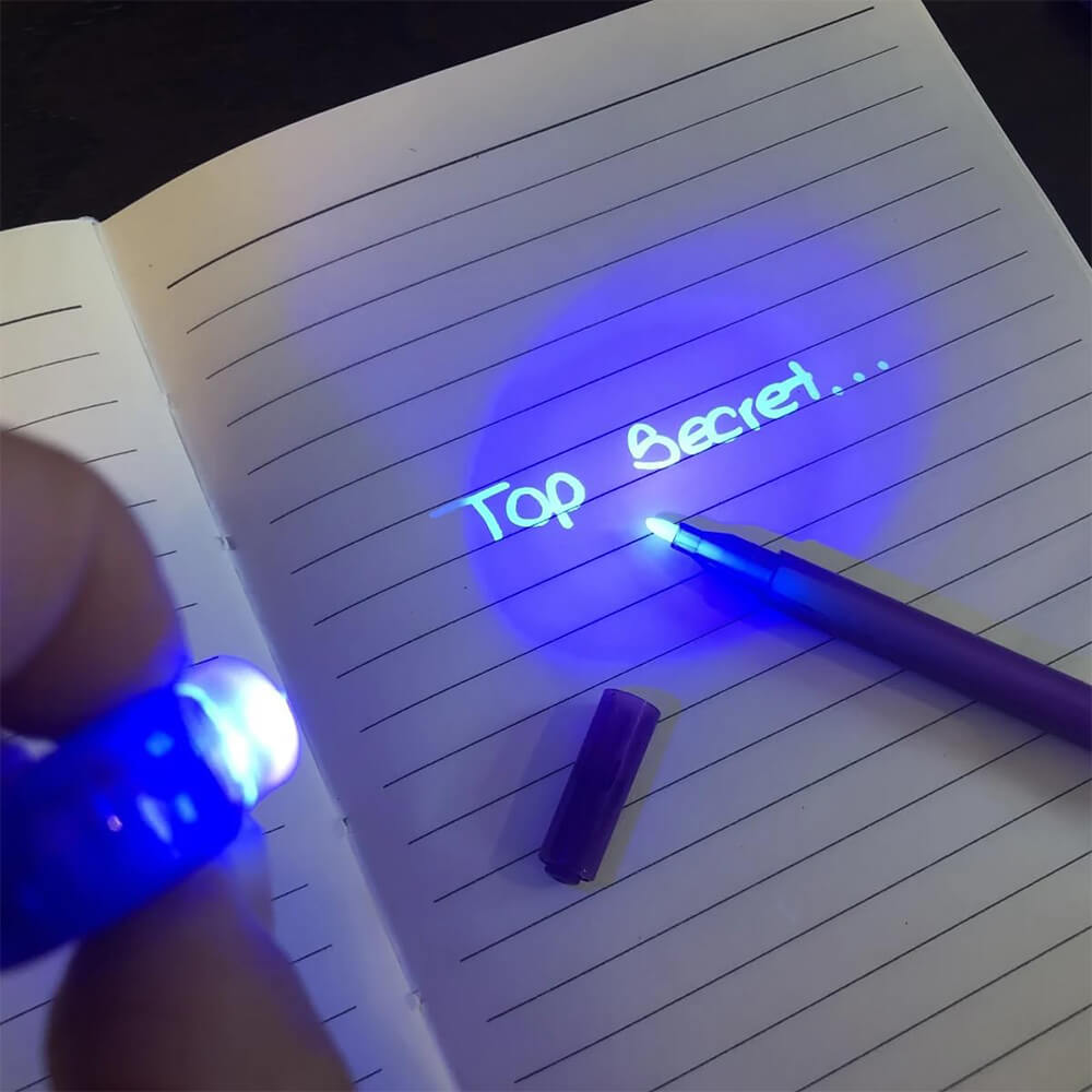 PACK OF 2 - INVISIBLE MAGIC PEN WITH UV-LIGHT