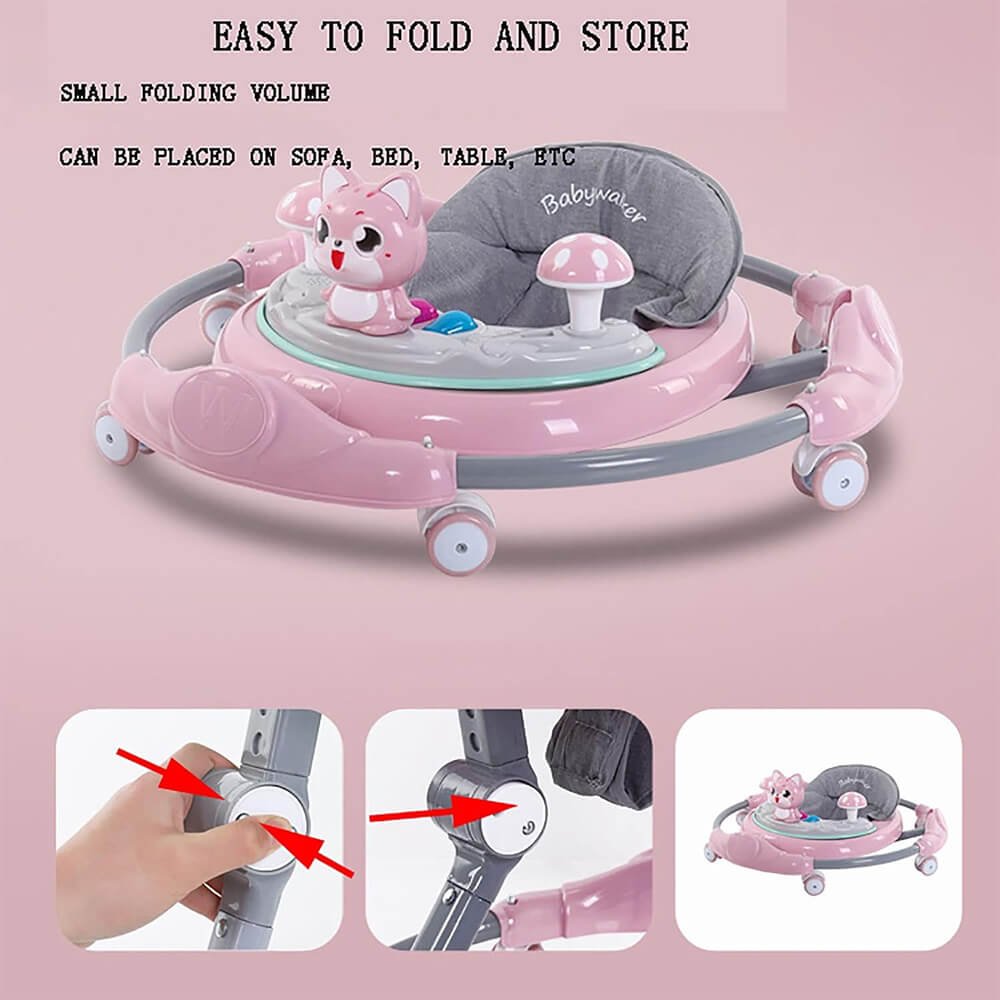 FOLDABLE BABY WALKER WITH MUSIC LIGHT