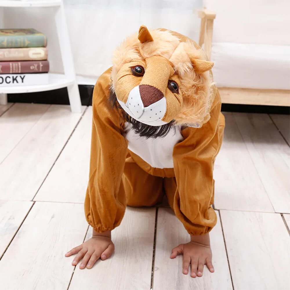 KIDS LION COSTUME WITH JUMP SUIT AND HEADSET