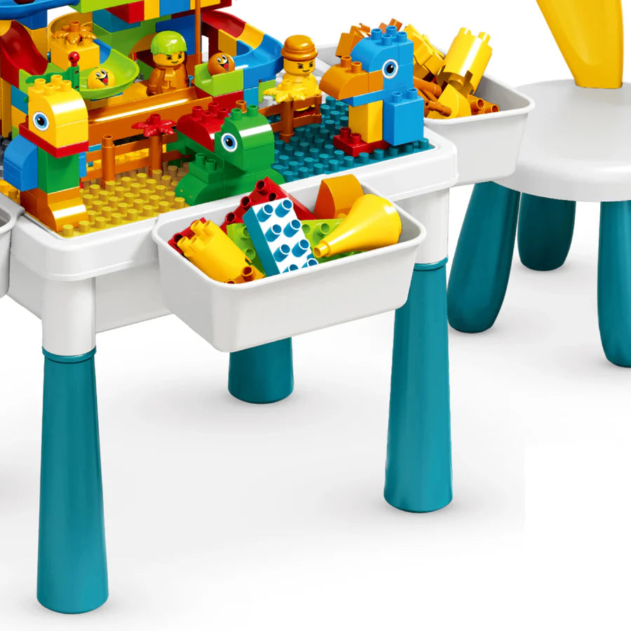 3 in 1 Building Block Table with Chair Toys4you.pk