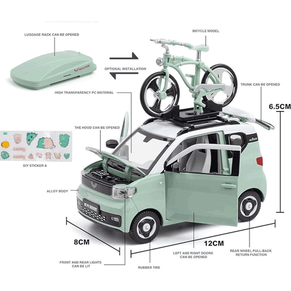 1:24 WULING MACARON MINI EV ALLOY DIECAST MODEL